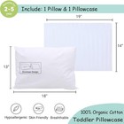 Toddler Pillow With Pillowcase - 13x18 Organic Cotton Hypoallergenic Kids Pillow