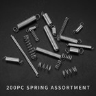 200pc Spring Assortment Set Zinc Plated Steel Compression   Extension Carburetor
