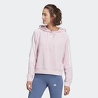 Nwt Women s Adidas Essentials Loose-cut 3-stripes Cropped Hoodie S Msrp  50