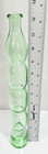 Green Glass Stacked Bubble Vase Bottle 12 1 4 