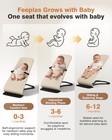 Baby Bouncer Seat 0-12 Months  Ergonomic Infant Rocker  Beige