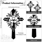 Wesiti Dad And Mom Memorial Plaque Stake - Cemetery Flower Decorations - Meta