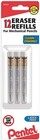 Broad Point White Erasers For Mechanical Pencils - 12 Pack With Tube Design