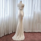 Prom Evening Dresses Guest Party Mermaid Satin Strapless Gowns Cocktail Dresses