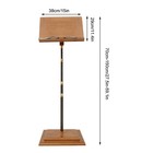 Musician s Bamboo Music Stand For Sheet Music Portable   Height-adjustable Shelf