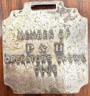 Vintage P h Operator   s Crowd Club Watch Fob Pendant Crane Enamel Advertising