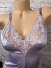 Vintage Lingerie Teddy Playsuit Purple Nylon Large Lace Bust Angela Sz 34