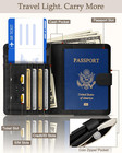 Passport Wallet Holder Cover For Travel - Women Men Rfid Blocking Passport Book