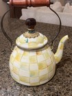 Mackenzie-childs 89236 Courtly Check Enamel Tea Kettle - 3 Quart