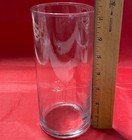 Beautiful Clear Glass Cylinder Flower Vase 7 25  X 3 25  - Pre-owned