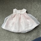 Bonnie Baby Pink Girls Dress 6-9 Months Silk Bow Princess Party Wedding Formal