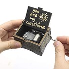 You Are My Sunshine Music Boxes unique Gifts For Mom daughter wife wooden Black