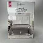 Mainstays Soft Fleece Electric Heated Blanket  Gray Full  100 x90   2 Controller