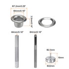 100pcs 4mm Grommet Tool Kit With Hole Punch  Grommet Setter Tools  Silver Tone