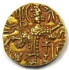 India Kidarites Huns Kirada Av Gold Dinar Coin  300 Ad - Choice Xf Detail  ef 