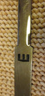 Vintage Shiny 7 5     As Italy Steel Metal Logo Envelope Letter Opener Desk