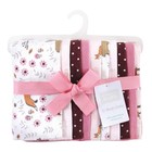 Unisex Baby Cotton Flannel Burp Cloths  Woodland Floral  One Size