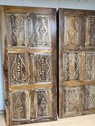 Authentic Vintage Carved Door     Rustic Farmhouse Sandwashed Barn Doors 80x36