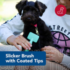 Pet Li l Pals Dog Slicker Brush With Coated Tips - Dog Grooming Brush For Small