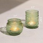 12pcs Assorted Green Votive Candle Holders For Wedding Table Decorations  Gla   