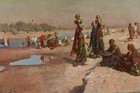 Edwin Lord Weeks - Water Carriers Of The Ganges - Art Print On Paper Or Canvas