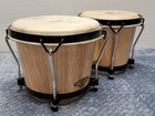 Cp Lp Latin Percussion Bongos Natural Wood Black Hoops