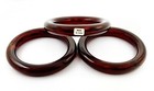 Vintage Italian Tortoise Shell Amber Acrylic 1 2  Rounded Bangle Bracelet V734