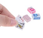 2 Full Sets  Dollhouse Miniature Decks Poker Card Playing Games 1cm 1 12