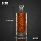 Vintage Dragon Whiskey Decanter Glass Liquor Bottle Collectible Man Cave Gift
