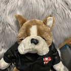 Dan Dee Biker Bulldog Plush I Wuff You W Biker Jacket Large