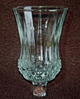 4   Homco Home Int    Diamond Quilted Clear Glass   Peg Votive Candle Holders