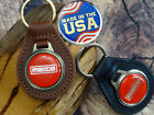 New Rare Vintage 1970s Mazda Car Leather Key Chain Ring Fob Nos