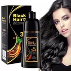 3 In 1 Hair Dye Shampoo Plants Ingredients Instant Color Black dark Brown 500ml