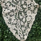 Incredible Antique English Or Irish Soft Cotton White Floral Large Lace Collar