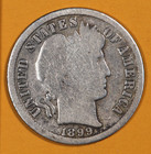 1899 S - Liberty Head  barber  Silver Dime 10   - G  Good
