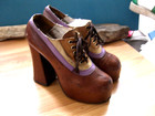 60 70 Vintage Nina Platform  Oxfords Us Women s 9