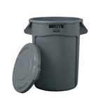 Rubbermaid Brute 32-gallon Trash Can With Lid  Grey