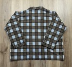 Men   s Cotton Multicolor Plaid Vintage Long Sleeve Flannel Pajama Shirt 3xl