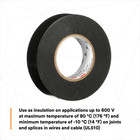 3m Temflex Vinyl Electrical Tape  7 Mil   175   3 4 In  X 60 Ft   black 