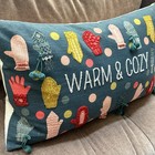 Hooked Duck Feathers Down Cotton Throw Pillow Christmas Winter Warm Cozy 28x16