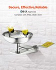 Vevor Eyewash Emergency Face Eye Washing Station Stainless Steel Wall-mounted