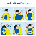 Inflatable Travel Pillow Airplane Neck Head Support Patented Valve Cushion Plane