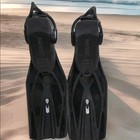 Seac Men s F1 Black M l Dive Fins Open Heel  Size 9-10