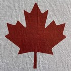 Small Fine Silk Canadian Flag Canada Maple Leaf Hardwood Framed Non Glare Glass