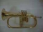 Flugel New Brass Golden Finish  Horn With Free Hard Case mouthpiece