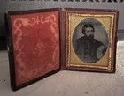 1 9 Ninth Plate Civil War Tintype - Soldier Original Antique Tintype With Case