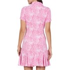 Ibkul Alena Print Short Sleeve Godet Dress Watermelon whitesz S Upf 50 