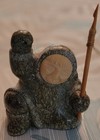Vintage Handmade Stone Alaskan Inuit Eskimo Sculpture With Spear