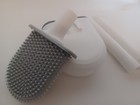 Silicone Toilet Brush   Holder Set Flexible Toilet Bowl Brush Head For Bathroom