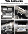 2 Pack 4  Lap Joint Band Clamp Exhaust Muffler Sleeve Coupler Stainless Steel